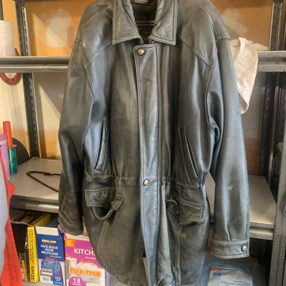3/4 length leather coat - Picture 2 of 4